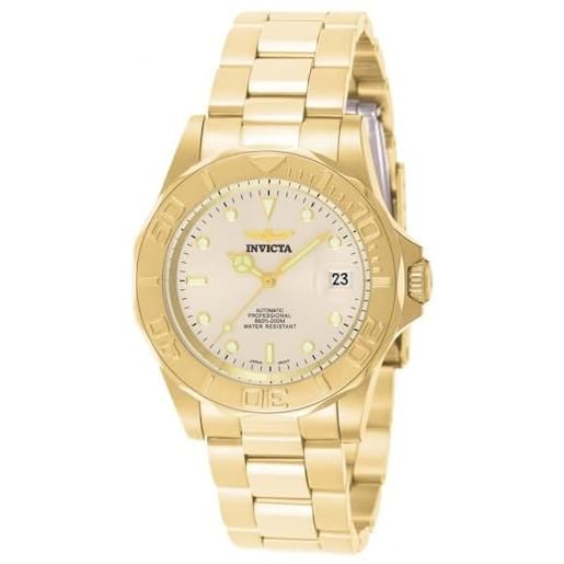 Invicta pro diver orologio da in acciaio inossidabile con movimento automatico - 40mm, oro/champagne