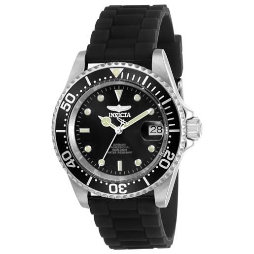 Invicta pro diver - orologio da uomo in acciaio inossidabile con movimento automatico - 40 mm, argento / nero 23678