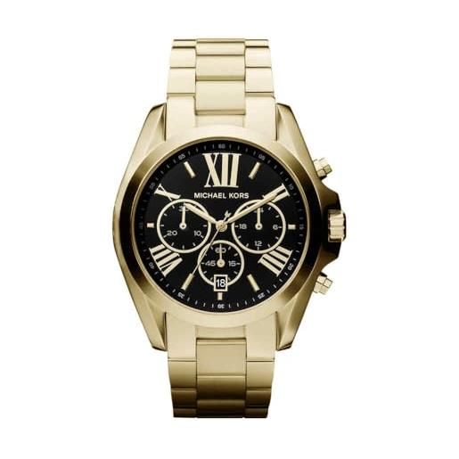 Michael Kors oversized bradshaw orologio al quarzo cronografo con cinturino in acciaio inossidabile oro da donna mk5739