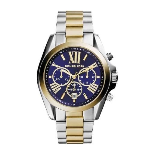 Michael Kors cronografo bradshaw con cinturino in acciaio inossidabile bicolore per donna mk5976
