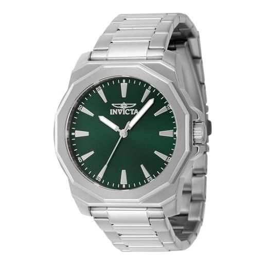 Invicta speedway orologio uomo quarzo - acciaio inossidabile - 42mm, argento/verde