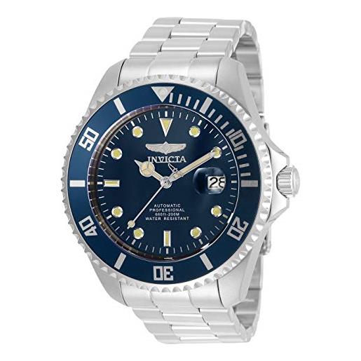 Invicta pro diver - orologio da uomo in acciaio inossidabile con movimento automatico - 47 mm, blu/argento