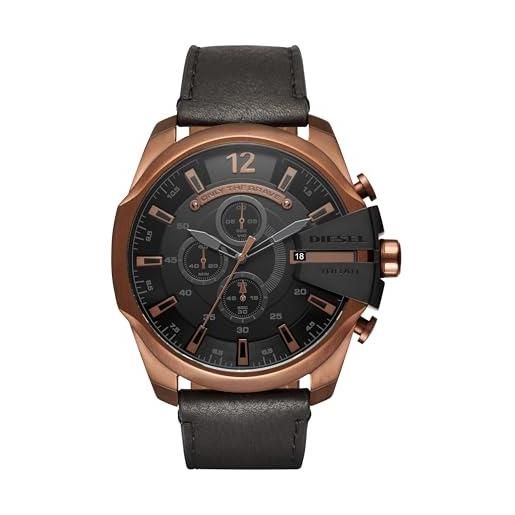 Diesel orologio cronógrafo quarzo uomo con cinturino in pelle dz4459