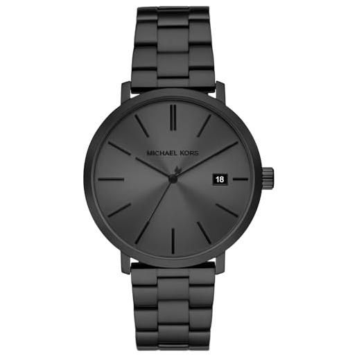 Michael Kors orologio blake da uomo, movimento al quarzo a tre lancette o cronografo con cinturino in acciaio inossidabile, 42 mm, grafite
