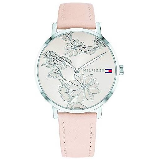 Tommy Hilfiger orologio con movimento al quarzo a due lancette da donna con cinturino in pelle rosato - 1781919