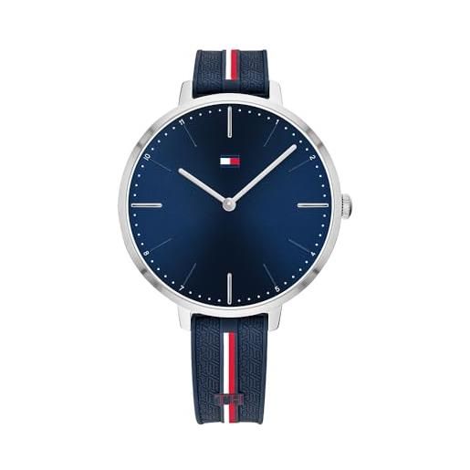 Tommy Hilfiger orologio analogico al quarzo da donna con cinturino in silicone blu navy - 1782154