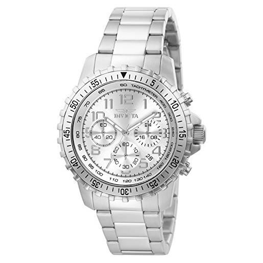 Invicta specialty orologio da uomo in acciaio inossidabile con movimento quarzo - 45mm, argento