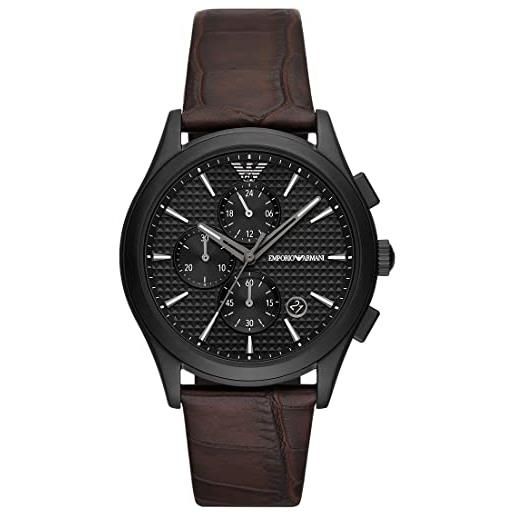 Emporio Armani orologio per uomo movimento al quarzo/crono cassa 42 mm con cinturino in pelle ar11549