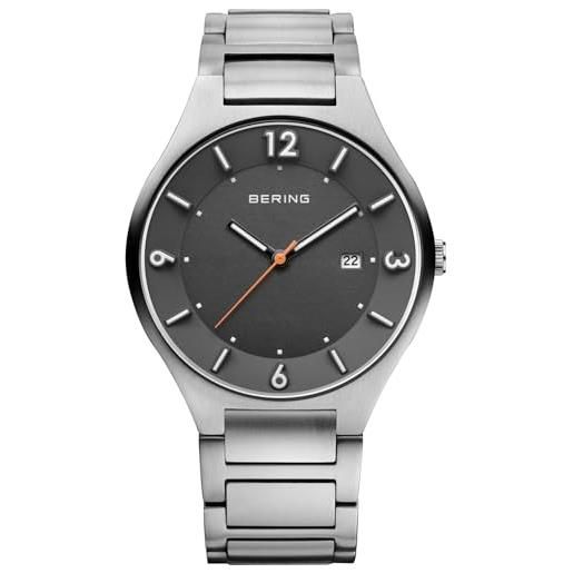 BERING orologio analogico quarzo da uomo cinturino elementi in titanio 14440-777-q