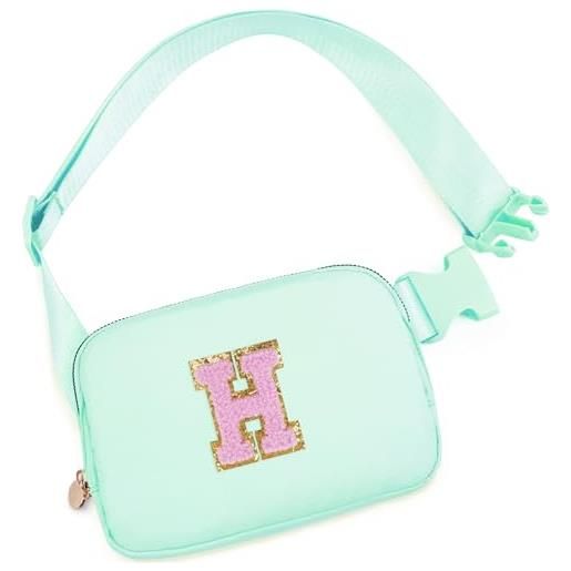 Uygafly marsupio per ragazze donne borse a tracolla marsupio, marsupio personalizzato, verde chiaro, h