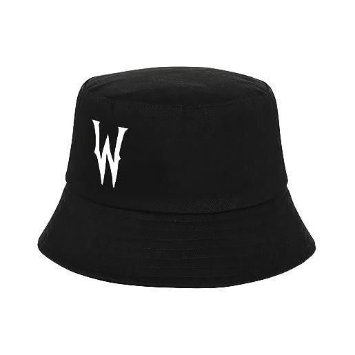 KARACTERMANIA wednesday mercoledì cappello bambino bucket, 25 x 15 cm, nero original