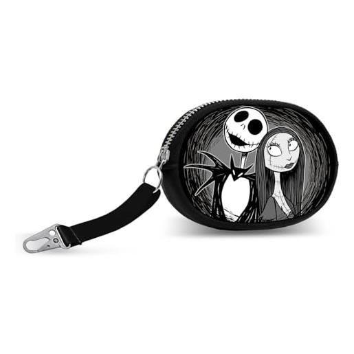 Disney nightmare before christmas love-portamonete pill, nero, 12 x 8,5 cm