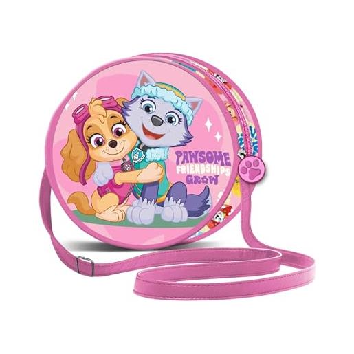 KARACTERMANIA paw patrol friendship-borsa a tracolla rotonda, rosa, 18,5 x 18,5 cm