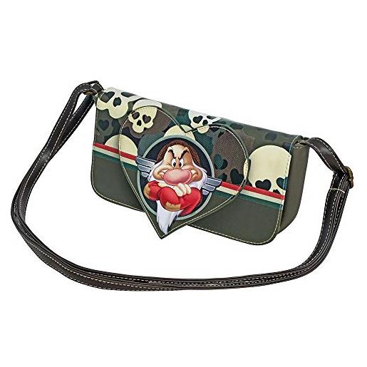 Disney sette nani skull-borsa a tracolla handy, verde, 24 x 12 cm