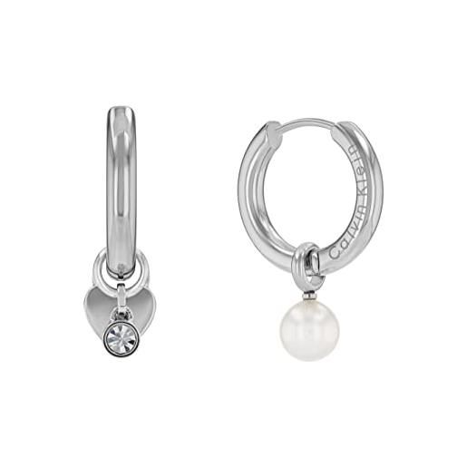 Calvin Klein cerchio da donna collezione huggie gift set in acciaio inossidabile con charms - 35700001