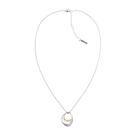 Calvin Klein collana da donna collezione warped rings in acciaio inossidabile con un charm - 35000008