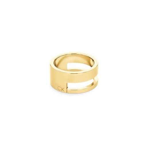 Calvin Klein anello da donna collezione geometric essentials in oro giallo - 35000679b