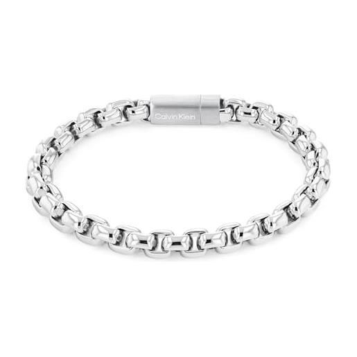 Calvin Klein braccialetto a catena da uomo collezione iconic id in acciaio inossidabile - 35000053