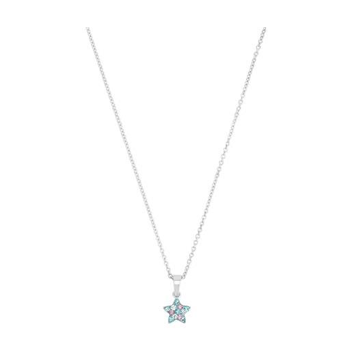 Prinzessin Lillifee collana con ciondolo collana per ragazze in argento sterling 925 per ragazze, con preciosa, 35+3 cm, multicolore, stella, disponibile in confezione regalo per gioielli, 2013183