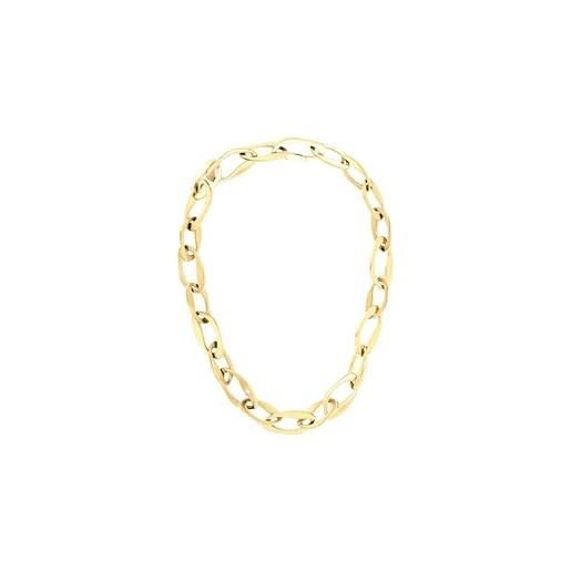 Calvin Klein collana a catena da donna collezione harmonious connection in acciaio inossidabile con cristalli - disponibile in versione oro o argento