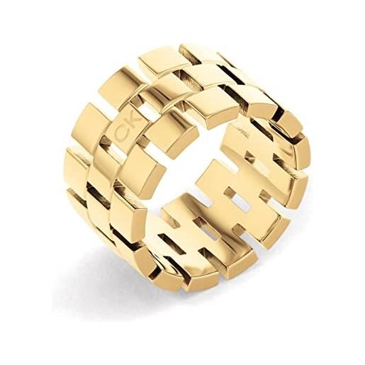 Calvin Klein anello da donna collezione geometric in oro giallo - 35000325d