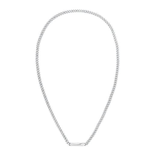 Calvin Klein collana a catena da uomo collezione iconic id in acciaio inossidabile con un charm - 35000055