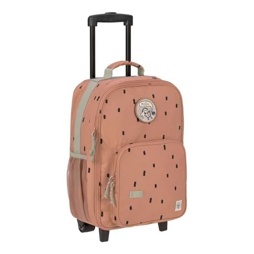 Lässig valigetta da viaggio per bambini con asta telescopica e ruote per bagaglio a mano/trolley per bambini happy prints caramello