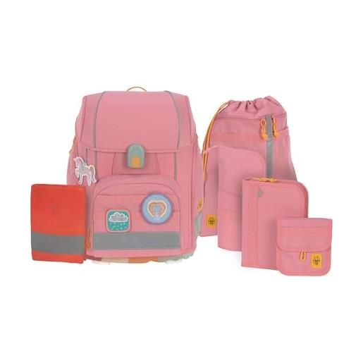 Lässig set di borse per la scuola da 7 pezzi per bambini/school set boxy unique pink