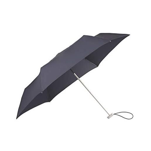 Samsonite alu drop s - 3 section manual mini flat - ombrello, 23 cm, blu (indigo blue)