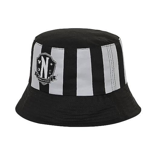 KARACTERMANIA wednesday mercoledì cappello bambino bucket, 25 x 15 cm, nero original