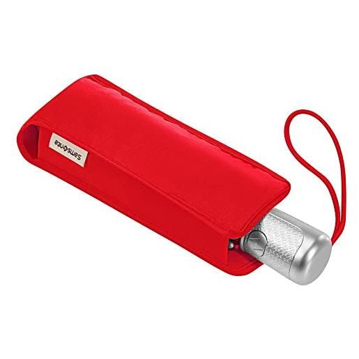 Samsonite alu drop s - safe 3 section auto open close ombrello pieghevole, 28.5 cm, rosso (tomato)