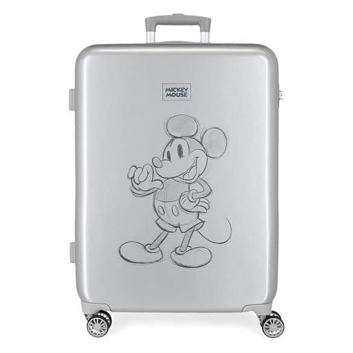 Disney topolino 100 bagagli- valigia bambine e ragazze grigio