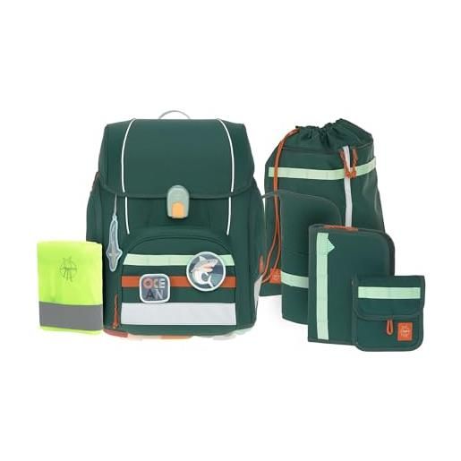 Lässig set di borse per la scuola da 7 pezzi per bambini/school set boxy unique dark green ocean edition