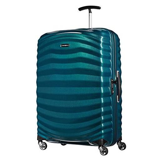 Samsonite lite-shock spinner l valigia, 75 cm, 98.5 l, blu (petrol blue)