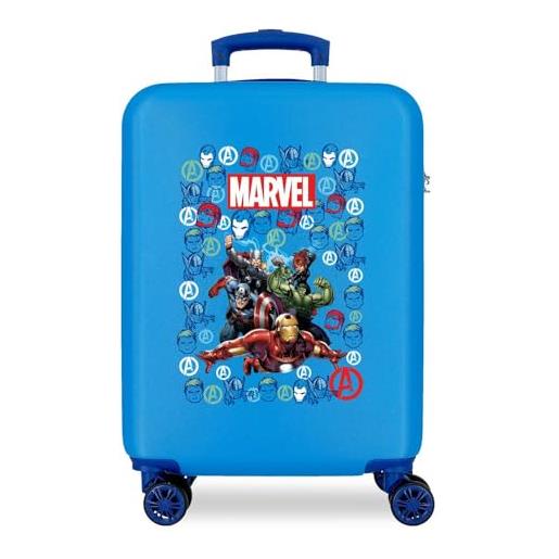 Marvel avengers team, bagagli per bambino, blu (blue), 38x55x20 cms