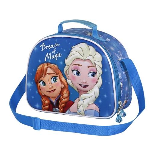 Disney frozen 2 dream-porta merenda 3d, blu, 25.5 x 20 cm