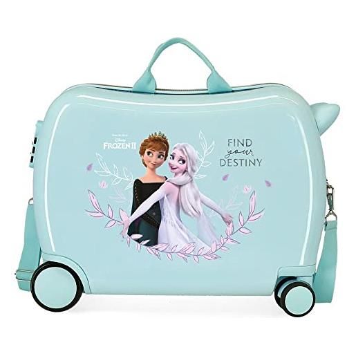 Disney frozen memories valigia infantile blu 50 x 39 x 20 cm rigida abs chiusura a combinazione laterale 34 l 1,8 kg 4 ruote