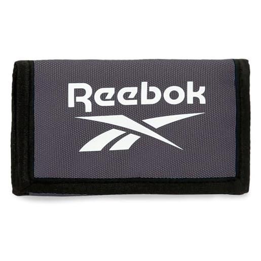 Reebok boston portafoglio con portafoglio grigio 13x8x2,5 cm poliestere by joumma bags, grigio, portafoglio con portafoglio