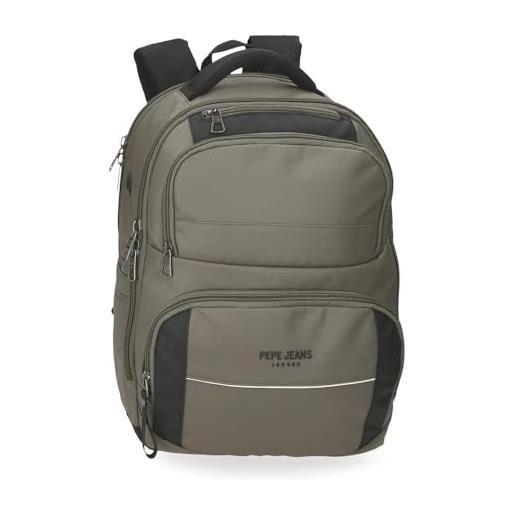 Pepe Jeans dortmund zaino per laptop 15,6" verde 29 x 40 x 16 cm poliestere 18,56 l by joumma bags, verde, zaino per computer portatile