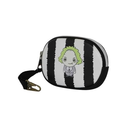 KARACTERMANIA beetlejuice stripes-portamonete pill, bianco, 12 x 8,5 cm