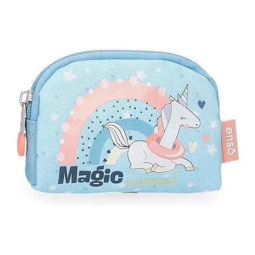Enso magic summer portafoglio blu 12x8x2 cm poliestere, blu, taglia unica, portamonete
