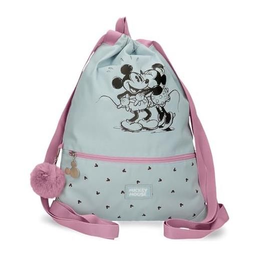 Disney joumma kisses m&m zaino sacco blu 35x46 cm poliestere, blu, zaino sacco