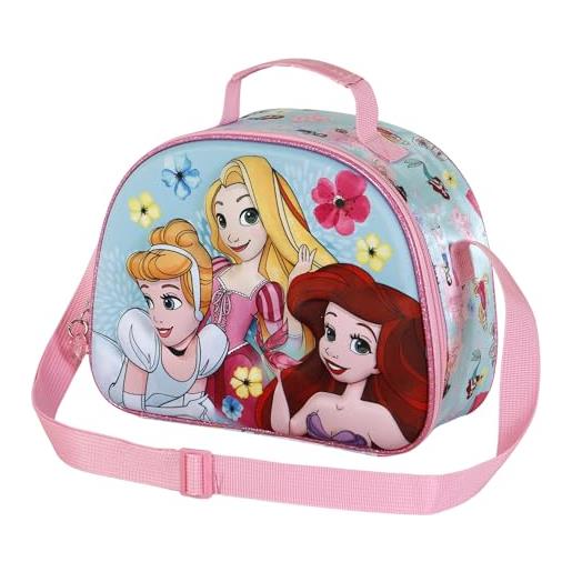 Disney principesse adorable-porta merenda 3d, blu, 25.5 x 20 cm