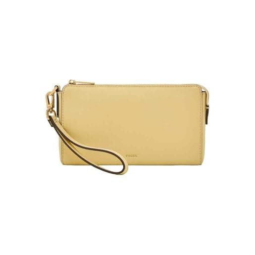 Fossil portafoglio in pelle o poliestere da donna, 19.05 cm l x 3.81 cm w x 11.43 cm h, bianco crema