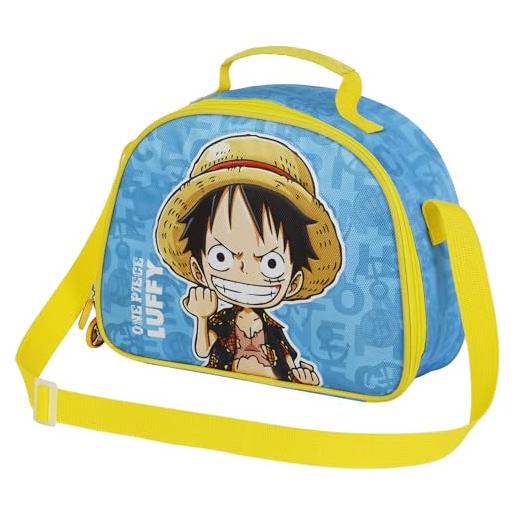 One Piece monkey-porta merenda, blu, 25,5 x 20 cm