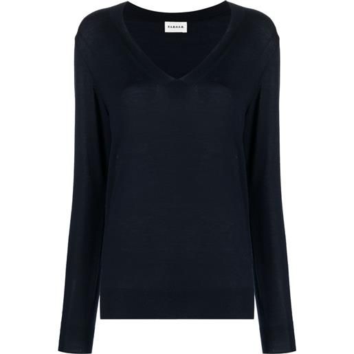 P.A.R.O.S.H. top con scollo a v - blu