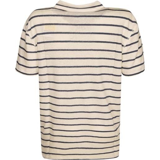 Majestic Filatures polo a righe - toni neutri