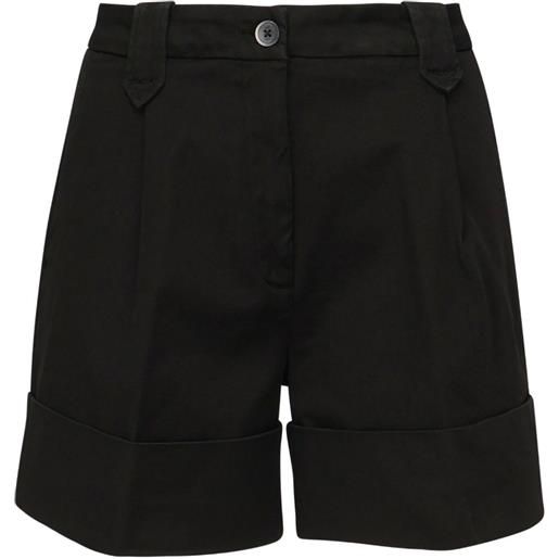 Fay bermuda con pieghe - nero