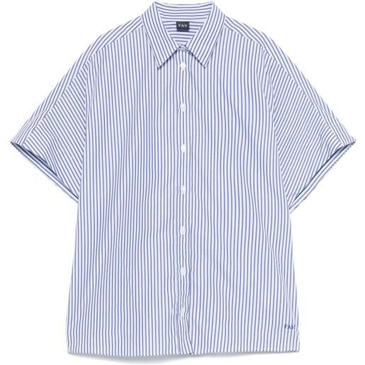 Fay camicia a righe in cotone - blu