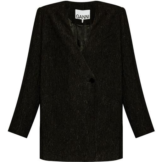 GANNI giacca senza colletto - nero